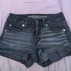 Black Jean Shorts